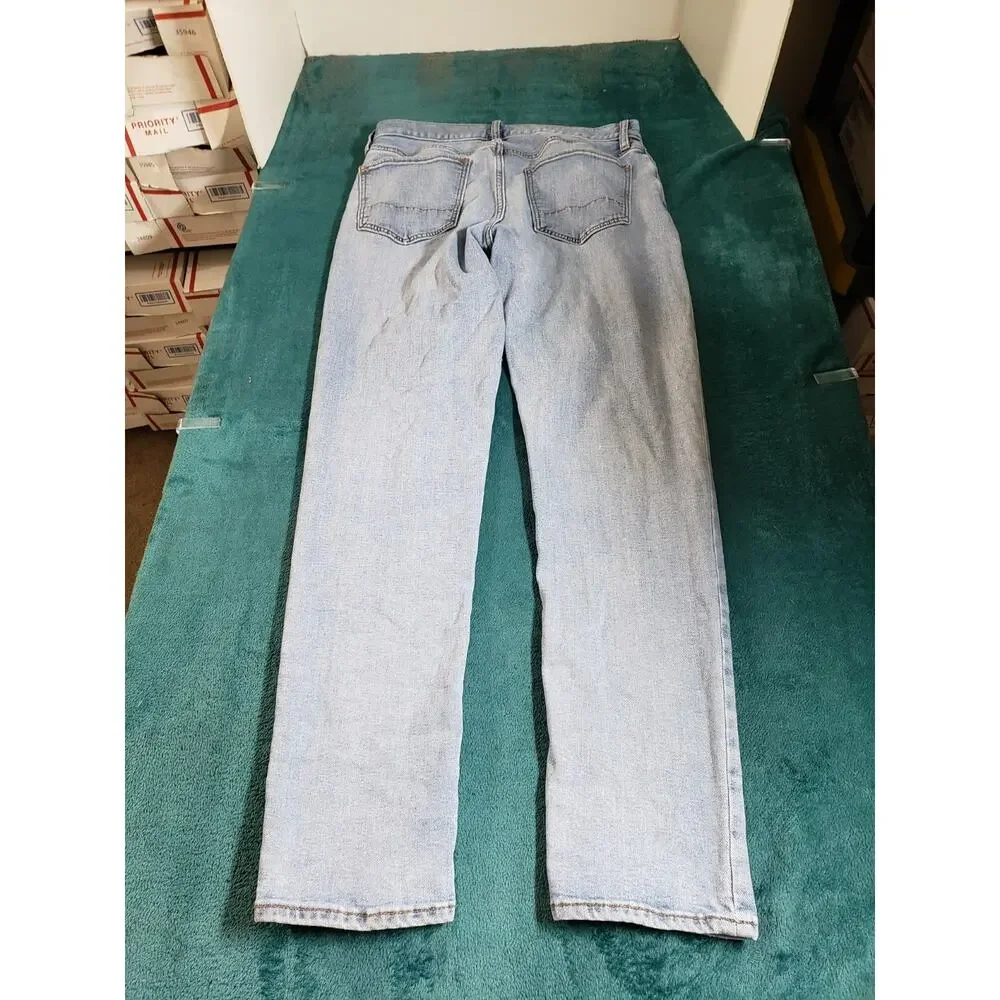 Banana Republic Jeans Size 31x32 Mens Blue Pant Stretch Mid Rise Travel Straight